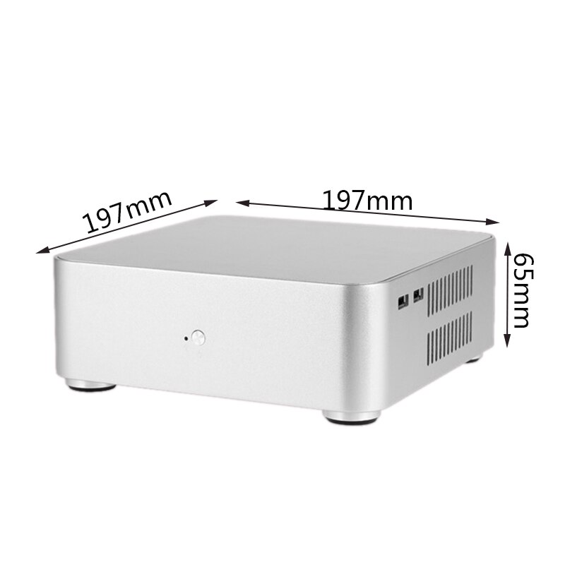 Voor itx aluminium behuizing mini itx aluminium behuizing 65mm dikke computer desktop mini itx aluminium behuizing
