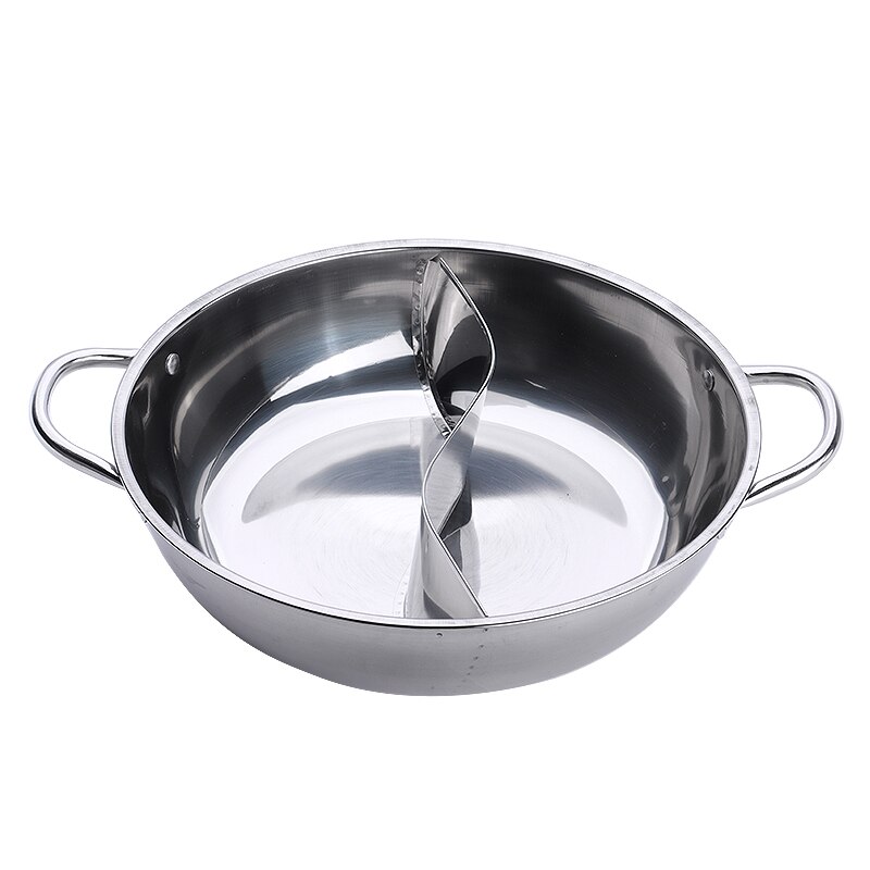 28cm Heißer Topf Single-schicht Suppe Twin Unterteilt Fondue Edelstahl Kochen Topf für Induktion Herd Gasherd kompatibel Topf