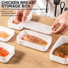Plastic Storage Box Reusable Non-toxic Meat Food Container Organizer with Airtight Lid Freezer Microwave Oven Safe
