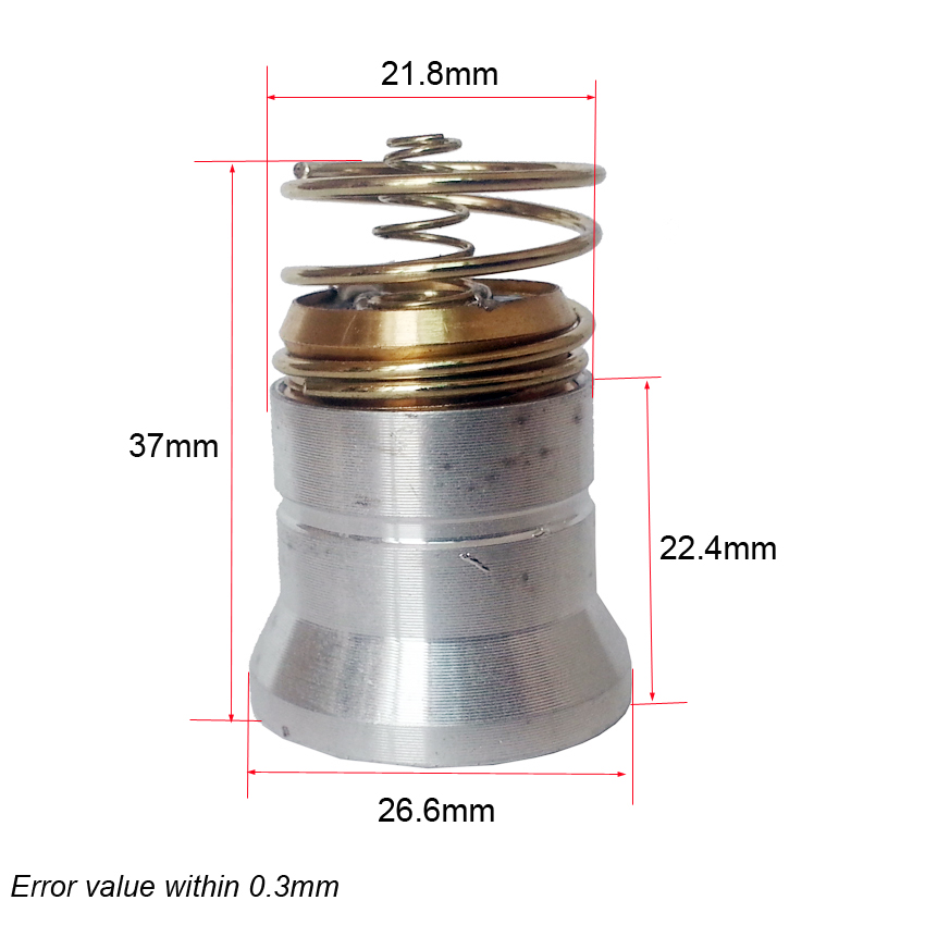 26.5mm XML XM-L T6 LED in Flashlight Module -in Lamp Cap 1/3/5 Mode OP/SMO For 501B 502B P60 M5 M6 Flashlight Torch