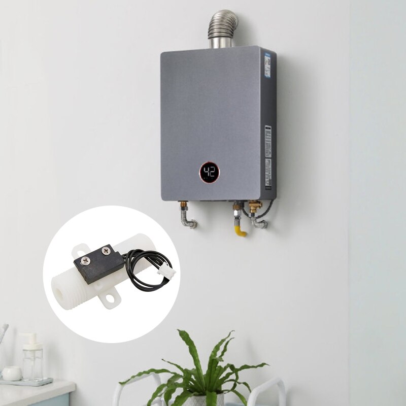 G1/2 Thread Flow Switch Pressure Solenoid Valve Inlet Valve Water Air Inlet Flow Swithc Fitting for Water Heater Durable