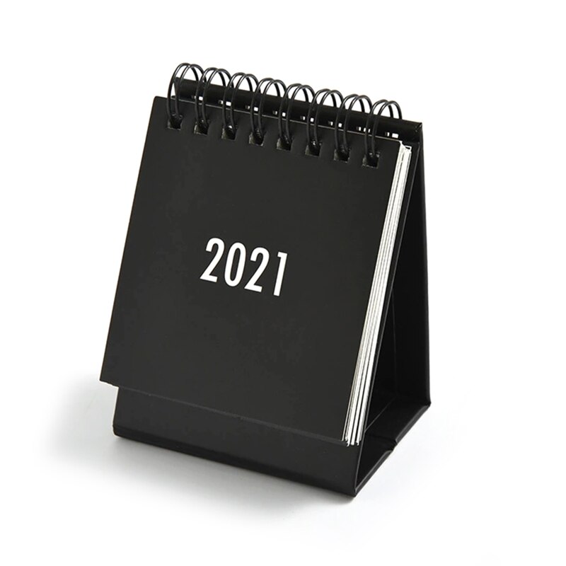 2021 semplice calendario serie in bianco e nero doppio ordine del giorno giornaliera organizzatore annuale per ufficio: nero