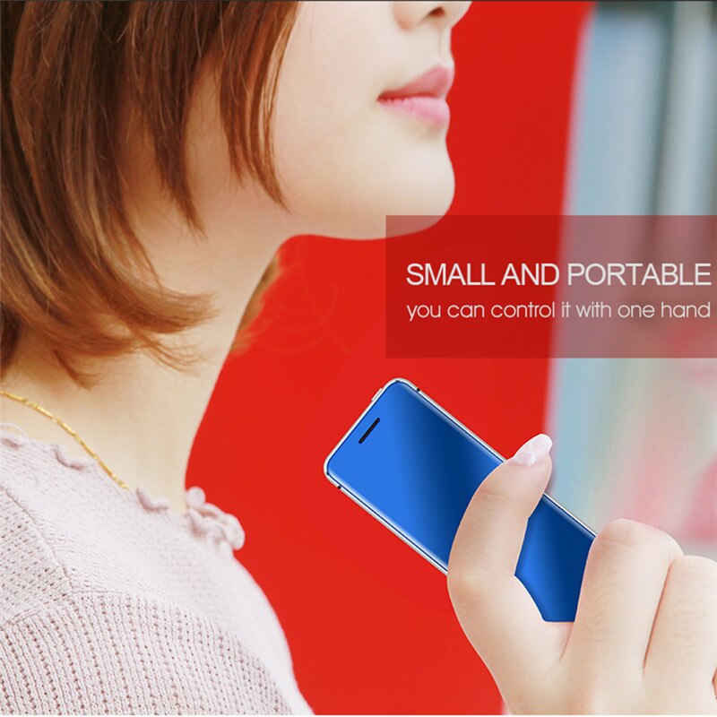 Original Ulcool V99 V66A luxe Super Mini téléphone de crédit ultra-mince téléphone portable métal corps Bluetooth Dialer double carte SIM Mobile