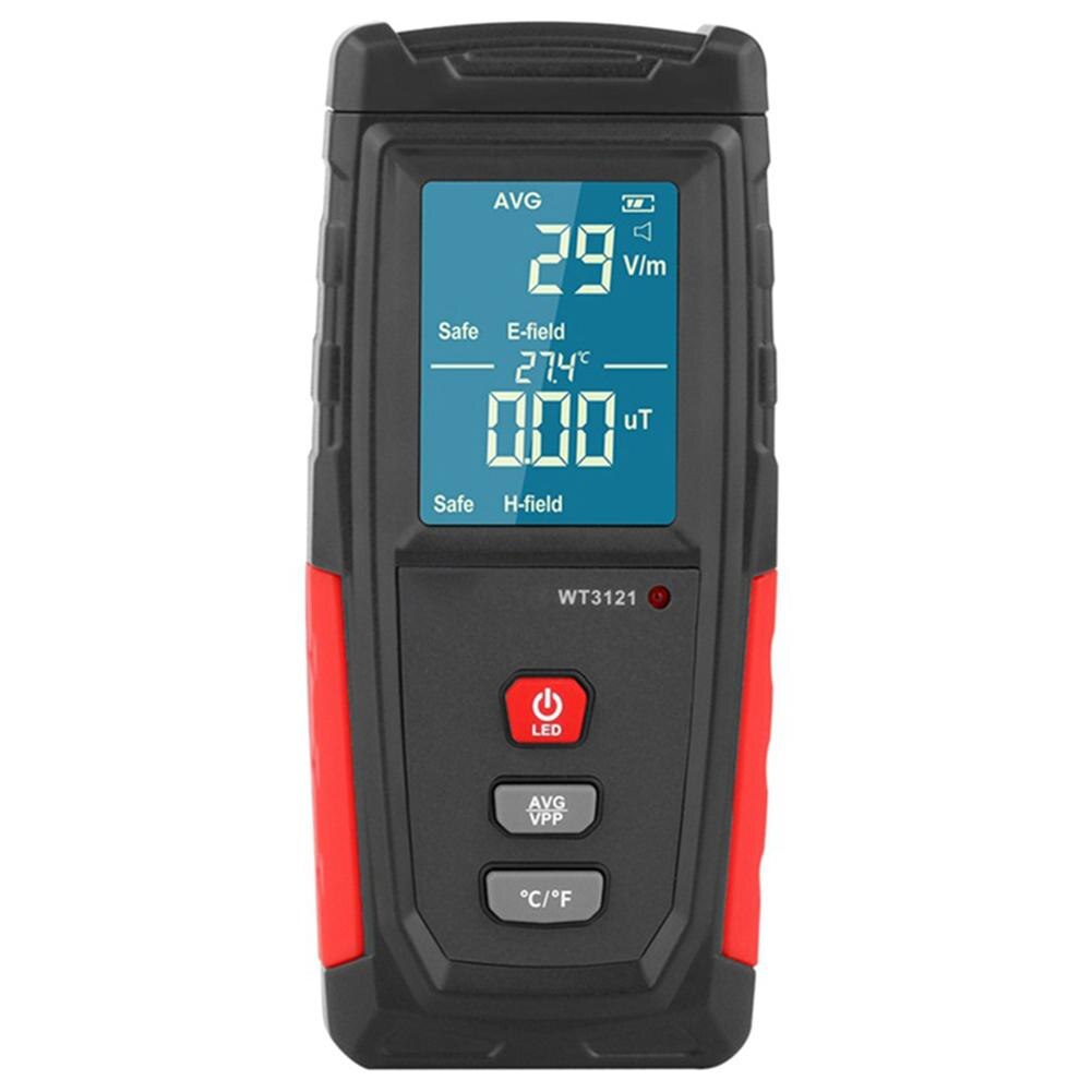 LCD Electromagnetic Field Radiation Tester 1V/M EMF Meter Handheld Counter Dosimeter Test Bandwidth Range 5Hz-3500MHz
