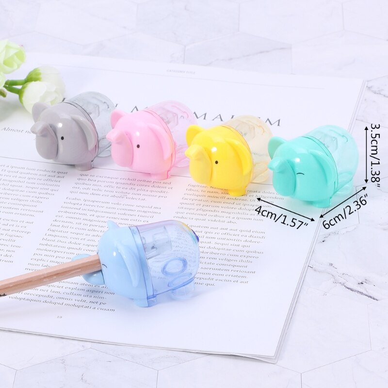 Taille-crayon éléphant dessin animé Kawaii, fournitures scolaires et de bureau, papeterie Q6PA