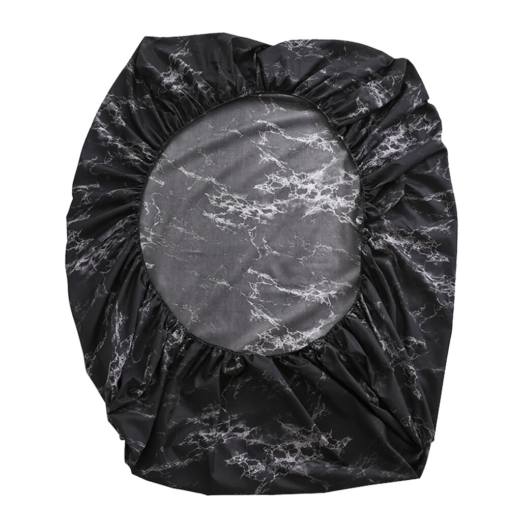 Djup ficka marmor stil inpassad lakan lakan sängöverdrag elastisk resistent skrynkla madrass inkapsling överdrag elastiskt sängkläder: Svart 153 x 203 x 35cm