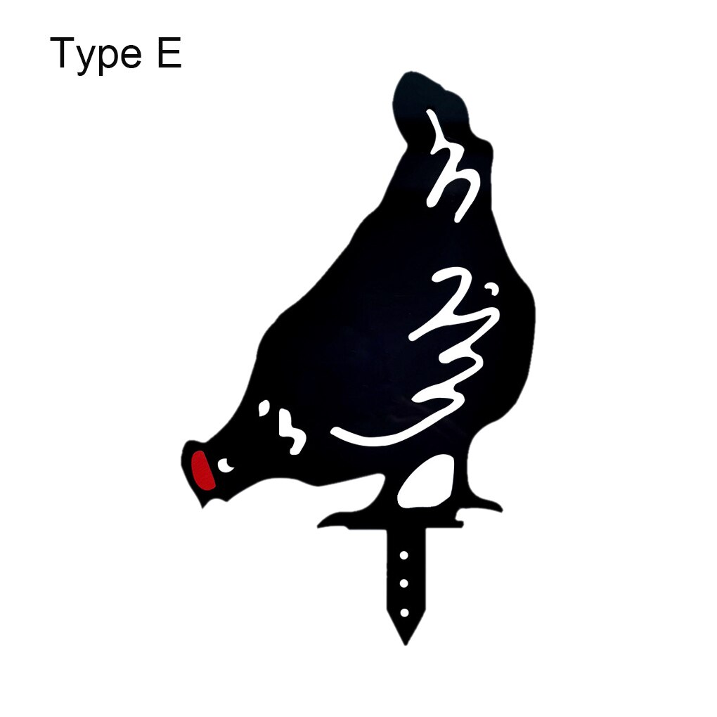 Garden Stake Chicken Shape Acrylic Yard Art Stake Waterproof Hollow Decoration Prop: 5