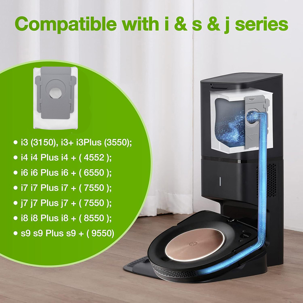 Worki na kurz do iRobot Roomba i3 i4 i5 i5+ i7 i7+ E5 E6 E7 i3+ i4+ i6+ i8+ j6+ S9+ j7+ j8+ j9+ Akcesoria Wymienny worek na kurz