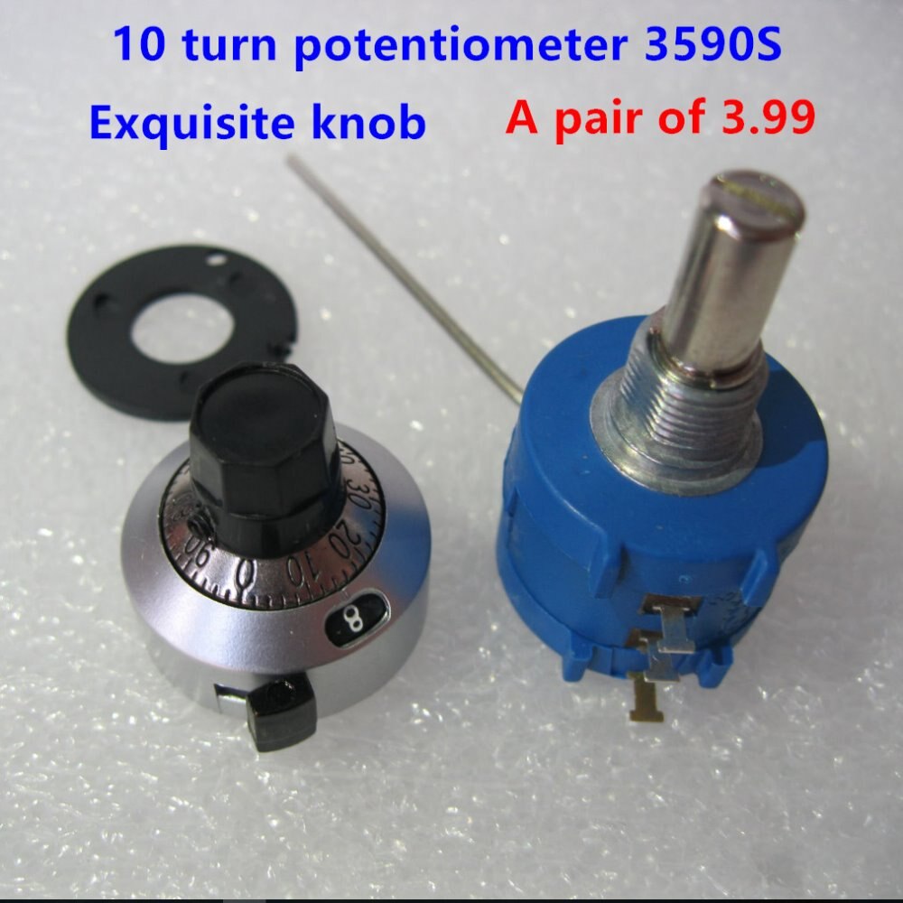 1 St 20 K Ohm 3590S-2-203L Precisie Multiturn Potentiometer 10 Ring Verstelbare Weerstand Turns Counting Dial Draaiknop