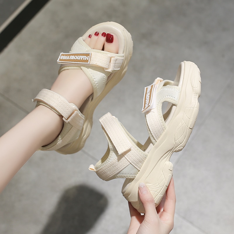 Sandaler sko kvinner sport utendørs sandaler kvinnelige sport jenter krok og loop plattform plattform joggesko