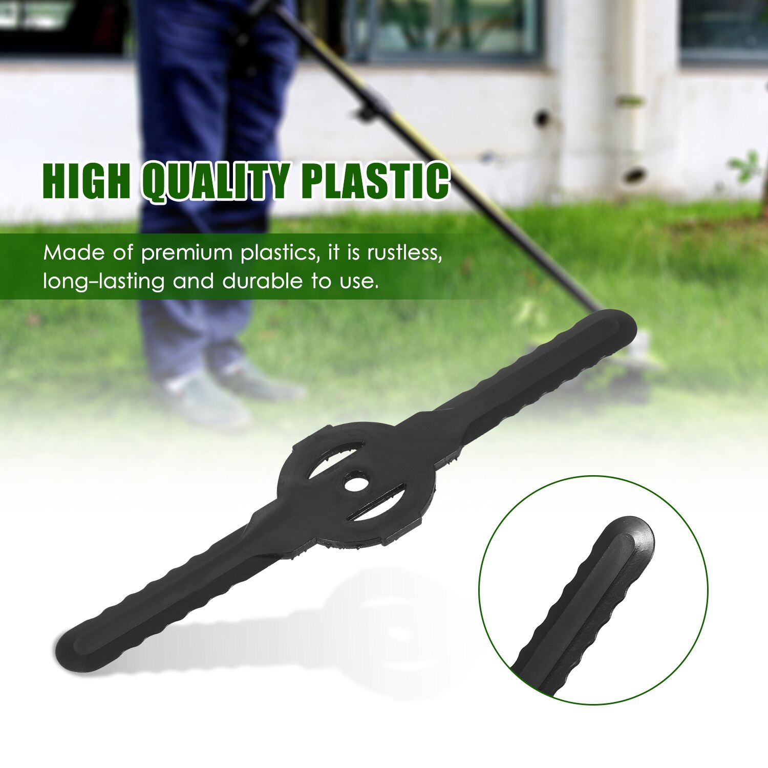 Plastic Lawn Mower Blade Grass Cutter Grass Trimmer Weeder Blade Replacement Mower Accessory for Garden Agriculture Use 5PCS