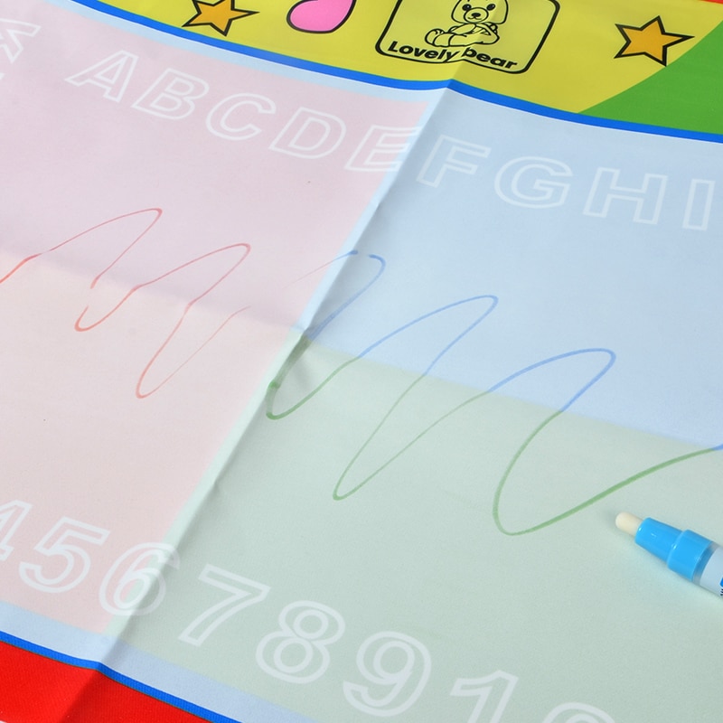 Esterilla de dibujo de agua mágica para niños, 80*60CM, juguetes digitales para niños, dibujo de agua, tablero de pintura de letras, juguete educativo para niños