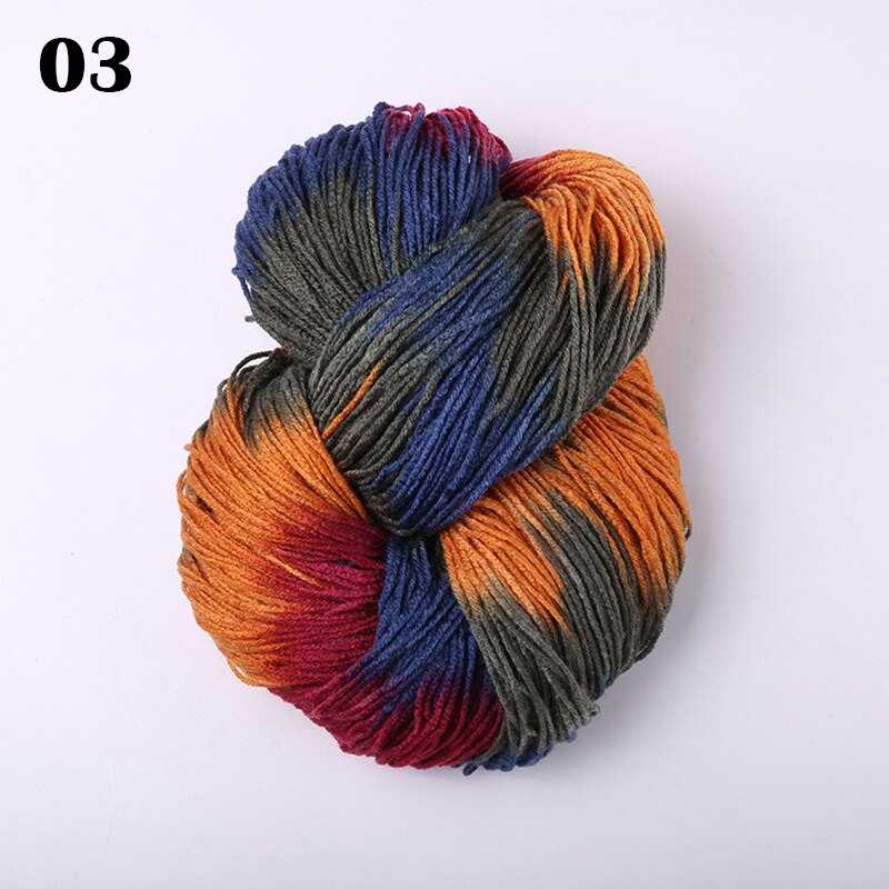 1PC 50g Colorful Yarn Multicolor Knitting Wool Crochet DIY Soft Woven Thread: 03