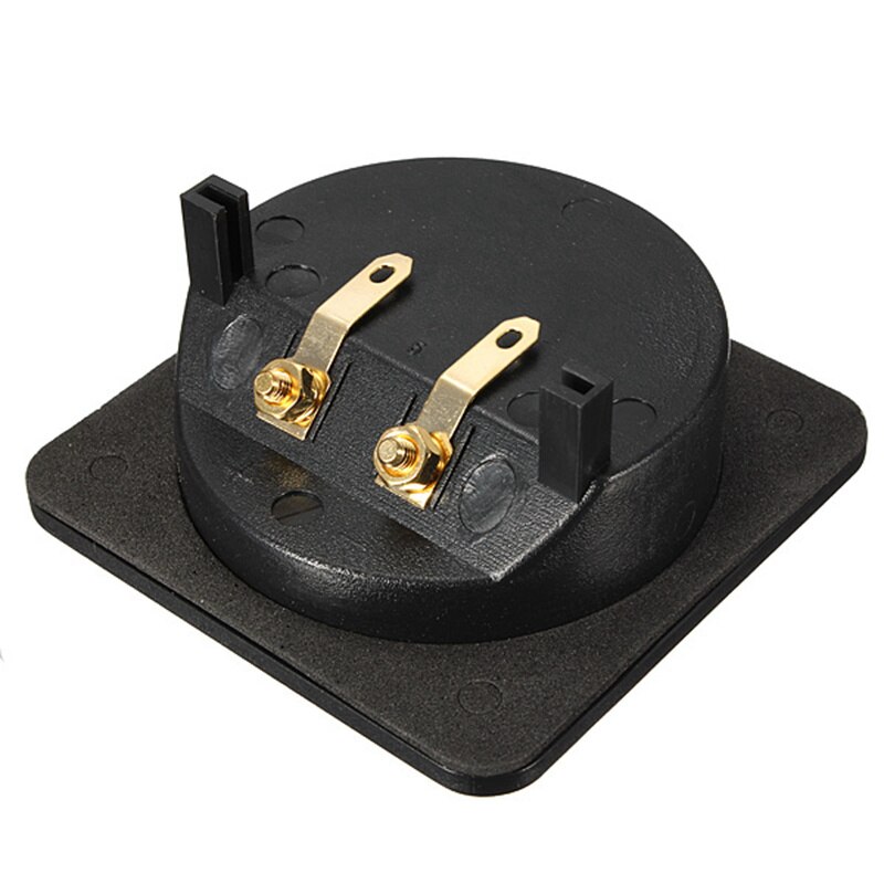 LEORY Square Speaker Terminal Board Recessed Speaker Junction Box With 2 Copper Screw Binding Ports