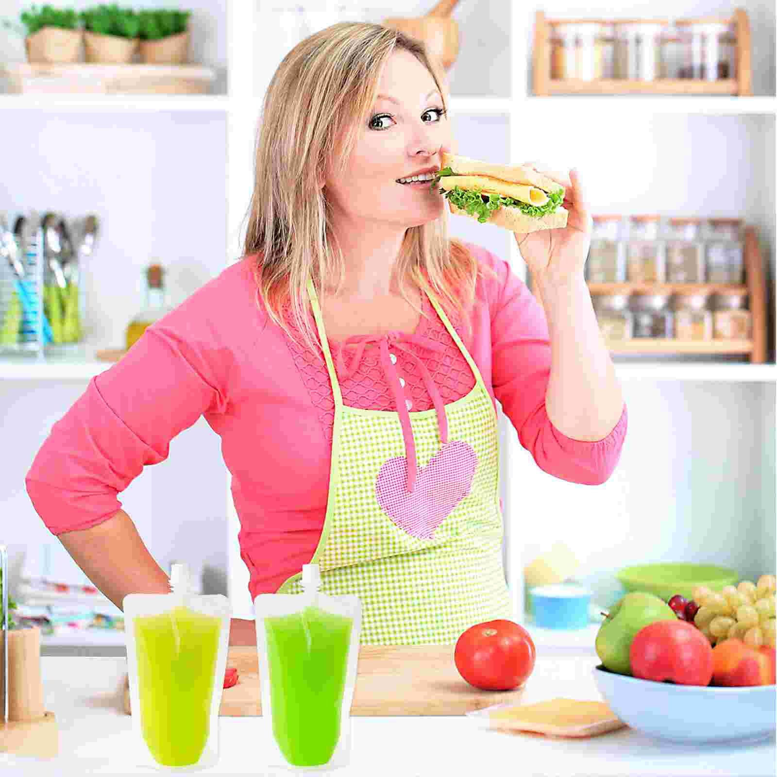 Travel Outdoor for Drinks Bag Standing Plastic Portable Concealable Transparent Beverage Flasks