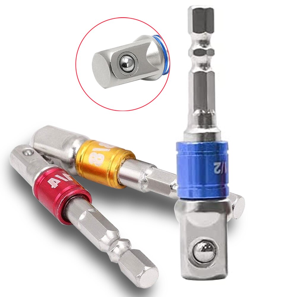 Power Drill Socket Adapter for Driver Impact Drill Extension Drill Bits Bar Socket Adapter 1/4 Hex Shank Square Head Drill Bit