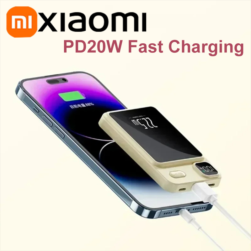 Xiaomi 50000mAh Magnetic Wireless Charger Power Bank Magsafe External Battery Super Fast Charging PowerBank For iPhone 15 16