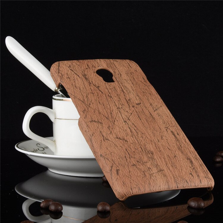 Subin voor lenovo vibe  p1 hoesje 5.5 inch pu hout lederen nerf mobiele holster voor lenovo vibe  p1 telefoonhoesje: Lichtbruin