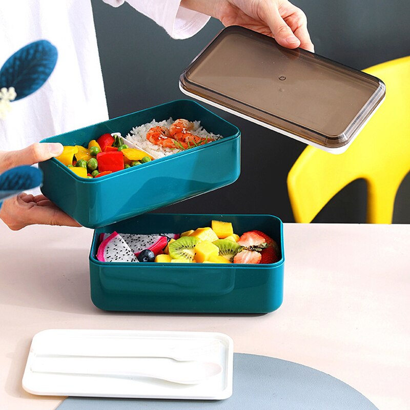 Portable Lunch Box Set Picnic Japanese Snack Bento Box Women Kitchen Food Storage Containers Office Worker Microwave Tableware