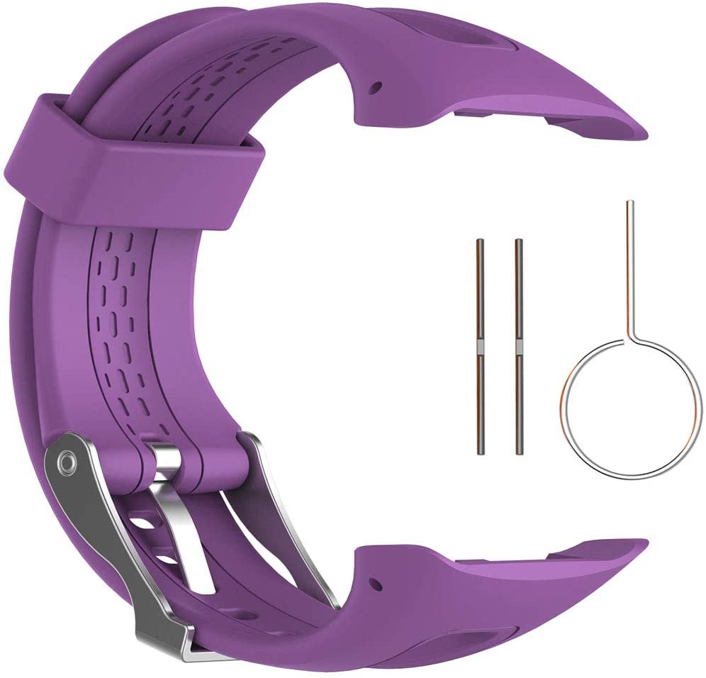 Bracelet de rechange en Silicone souple pour montre Garmin Forerunner, GPS, 10 15: Purple / S size