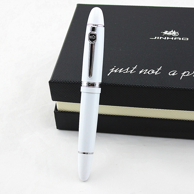 JINHAO – stylo-plume large 18kgp 159mm, couleurs blanches, à la , 0.5
