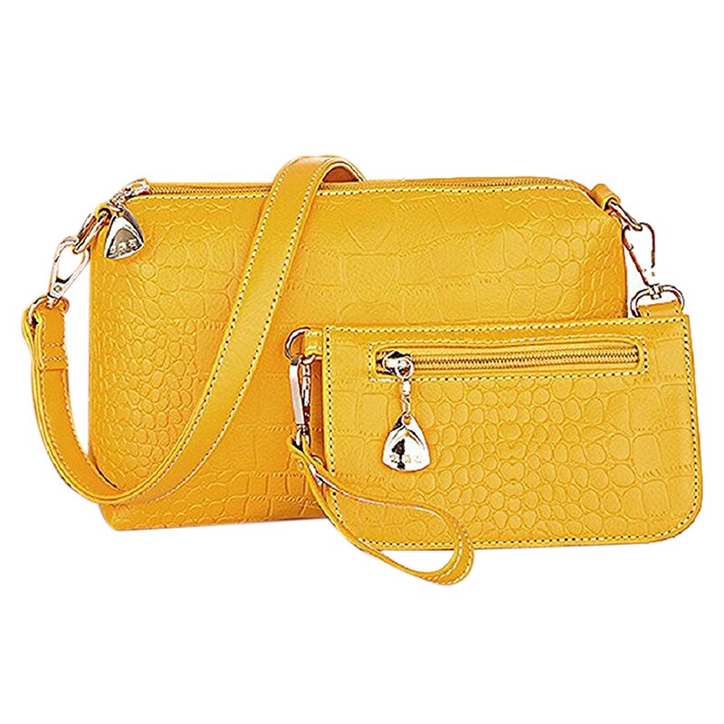 Einzigartige Schulter tasche Krokodil Korn Drei-stücke Mutter Sohn Messenger Tasche