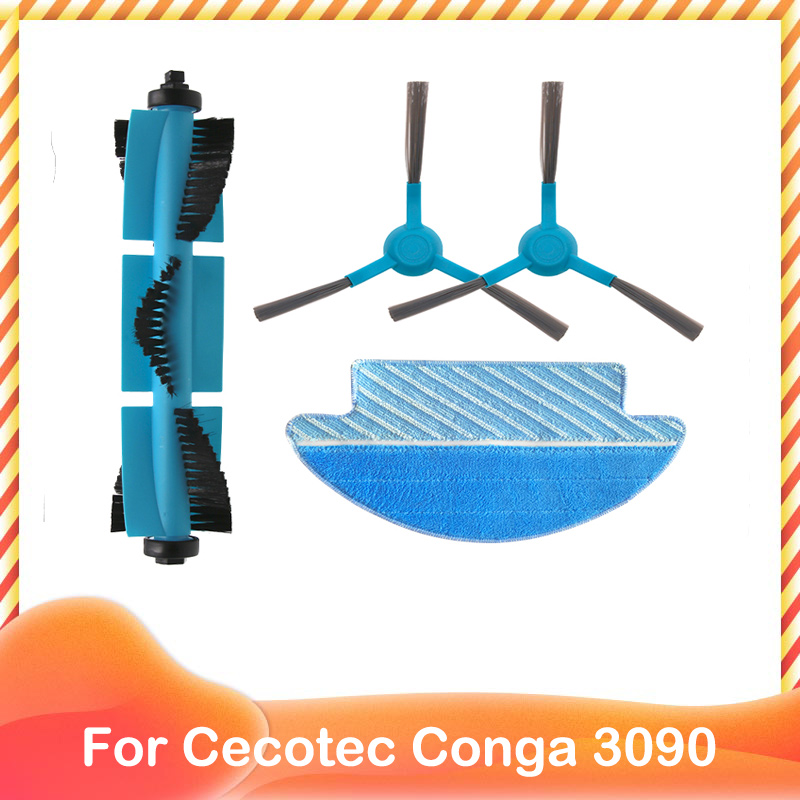 Para Conga 3090/Viomi 1X cepillo lateral de rodillo principal filtro Hepa paño de mopa trapo repuestos de limpiador accesorio de Robot aspirador: Caqui oscuro