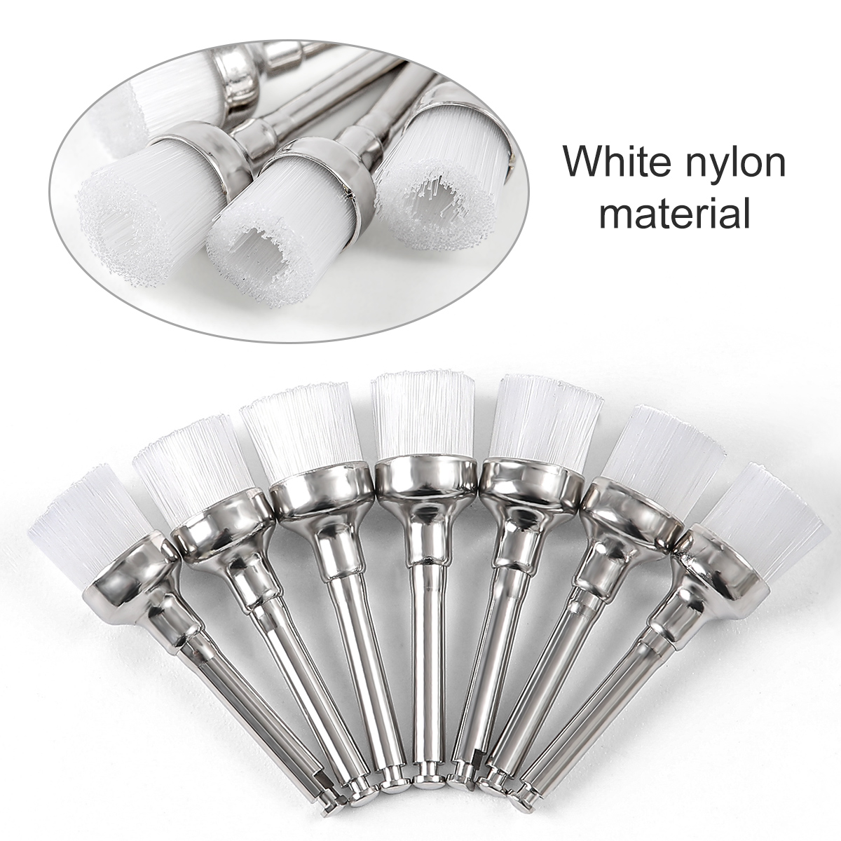 100 Pièces Brosses Polissage Dentaire Nylon Blanc - Pour Prophylaxie, Neuf, Sans Marque