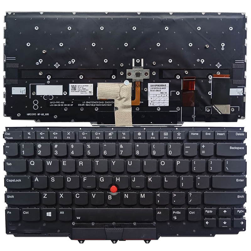 bærbare tastatur til lenovo thinkpad yoga 3rd gen (20ld/20le/20lf/20lg) us tastatur baggrundsbelysning – Grandado
