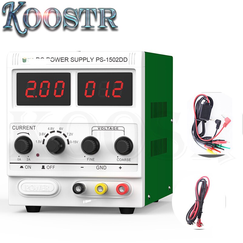 Best 1502DD Adjustable DC Power Supply 0-2A 15V Digital Display Phone Repair Power Supply Continuous Conductive DC Regulator: B