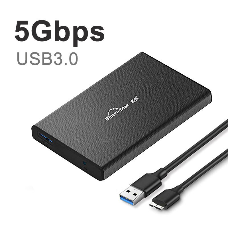 External Hard Drive Case Usb 3.0 2.5 Sata Hdd Caddy SSD 9.5mm Hdd Case 2.5 Carcasa Para Disco Duro Sata Usb Hdd Enclosure: U23T Black B-A
