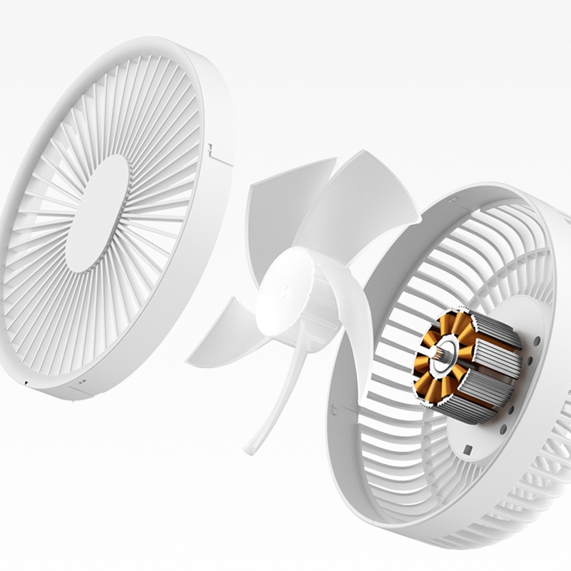 7Inch Multifunctionele Usb Bureau Ventilator Plafond Ventilator Met Led Licht En Haak 3Speed Opknoping Fan Rgb Voor Slaapkamer home Office D5QC