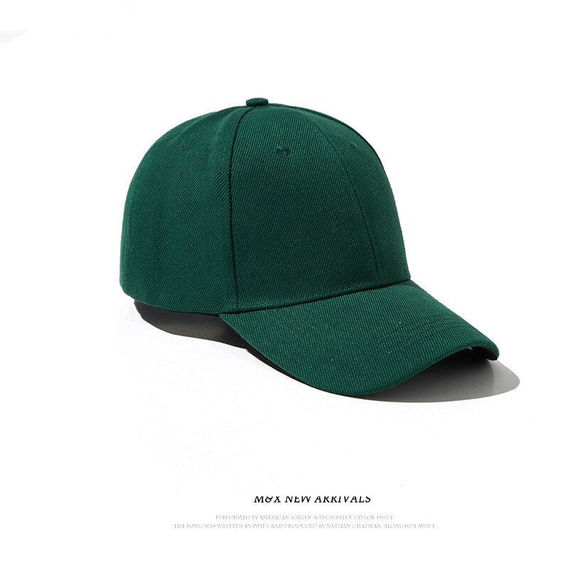 Women Men Hat Curved Sun Visor Light Board Solid Color Baseball Cap Men Cap Outdoor Sun Hat Adjustable Sports Caps in Summer: Dark green