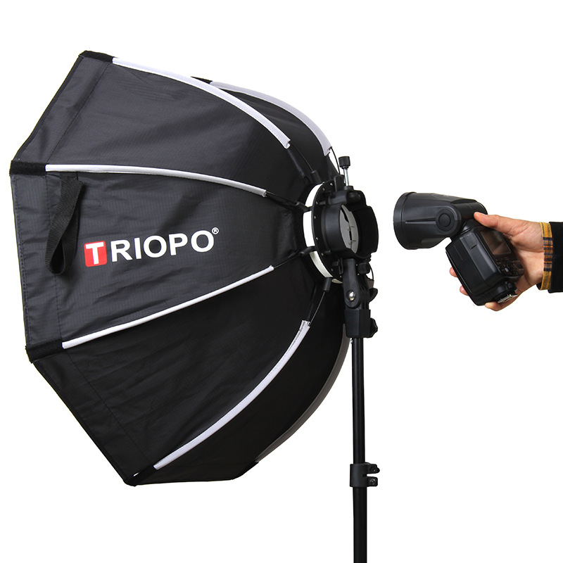 Triopo  kx65cm kx90cm achteck-softbox-schirm für godox  ad200 v1 speedlite blitzgeräte, fotostudio-zubehör