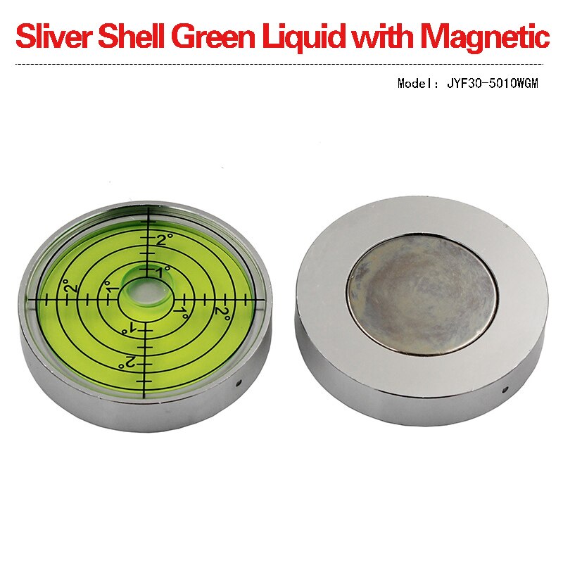 Hprecy nível magnético de bolha de metal, mini nível de bolha de diâmetro 50mm cor verde/claro: Magnetic WG