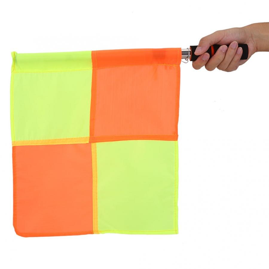 Arbitro di Calcio Bandiera 2 Pcs Bandiera Guardalinee con Il Sacchetto di Immagazzinaggio per Lo Sport Partita di Calcio di Calcio Hockey su Attrezzature per L&#39;allenamento