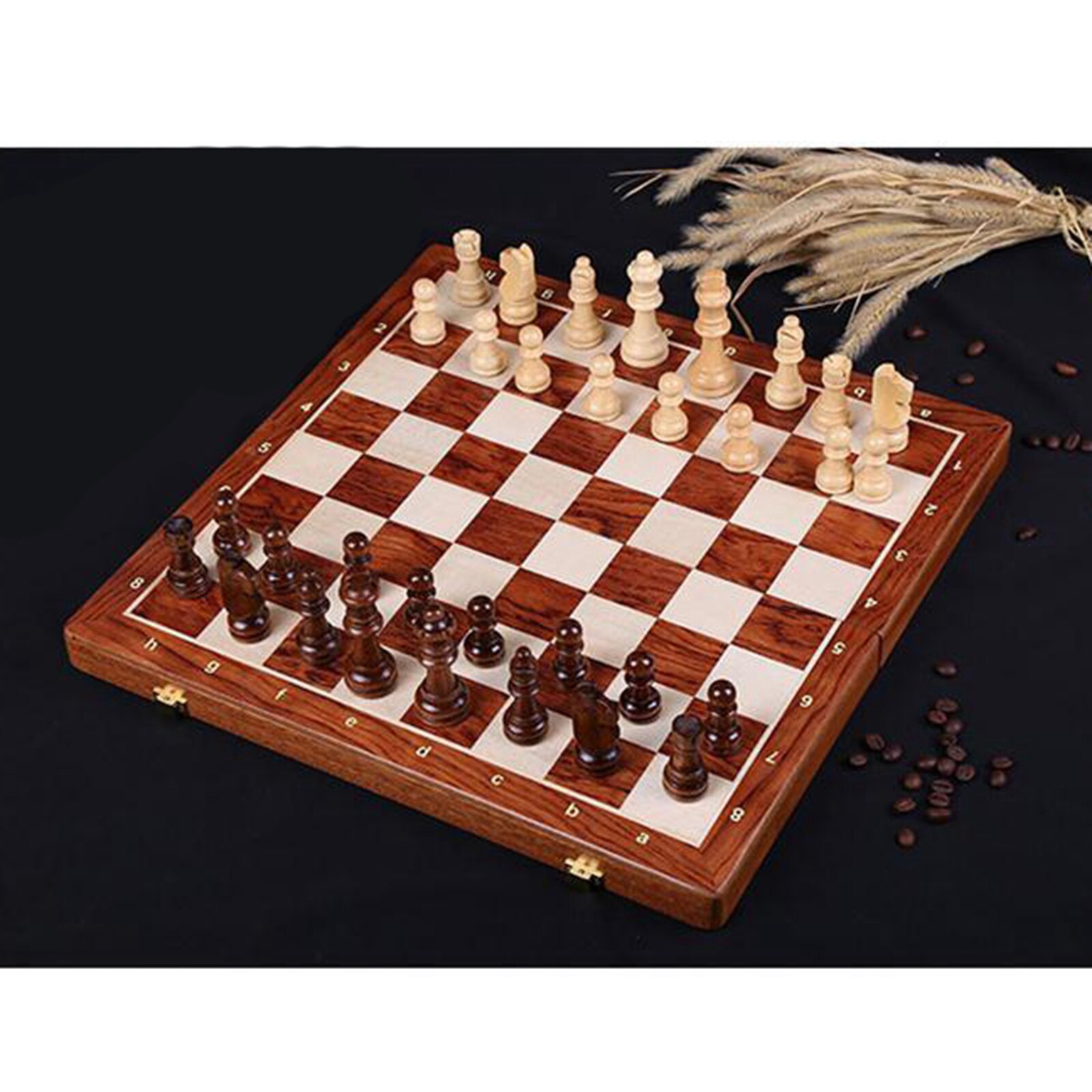 Tournament 15" Handcrafted Wooden Chess Board and 32 Pieces Chessmen