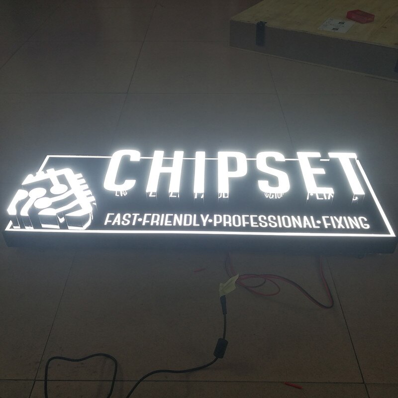 Outdoor Front lit Epoxy Resin Channel letters Sign Advertising illuminated shop name board