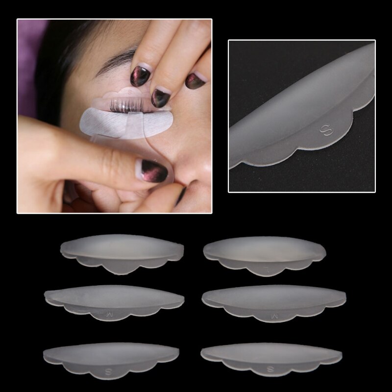 1 set /6 stuks wimperlifting liftende krullers krul siliconen wimperverlengingsschildjes pads en