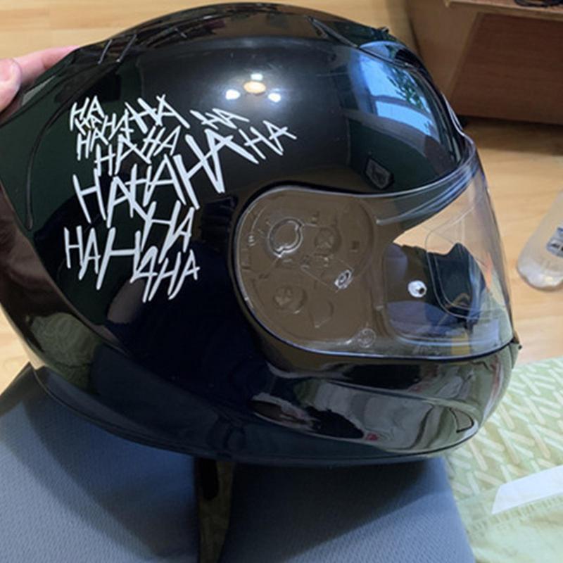 Hahaha Motorrad Helm Aufkleber lustige Joker Aut ofens ter Aufkleber wasserdichte Auto-Styling Fahrzeug reflektierende Aufkleber Stoßstange Aufkleber