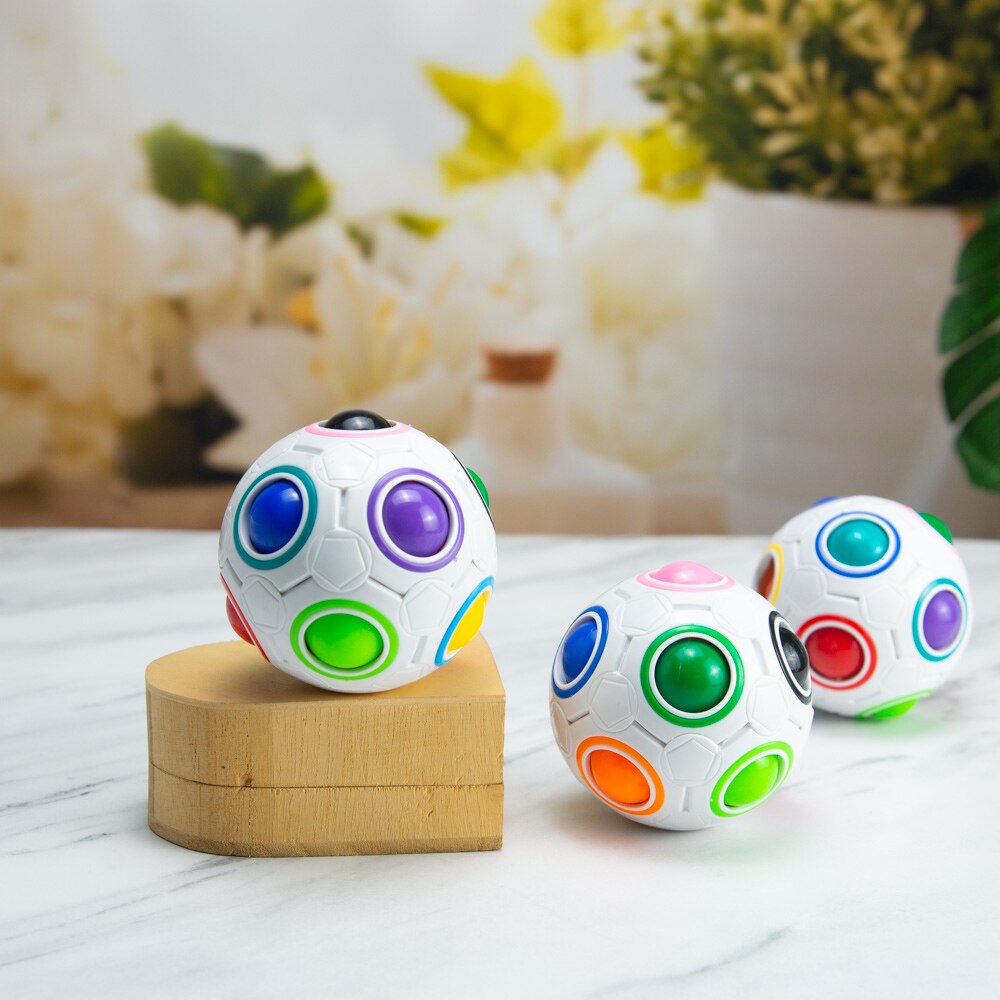 Antistress Cube Rainbow Bal Puzzels Voetbal Magische Kubus Educatief Speelgoed Voor Kinderen Adult Kids Stress Reliever Speelgoed