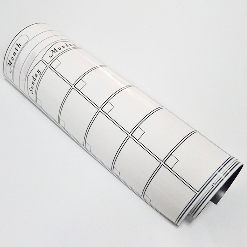 Högkvalitativt magnetiskt kylskåp väggkonst klistermärken kalender månadsvis veckoplanerare white board radering för kök 42 x 30cm