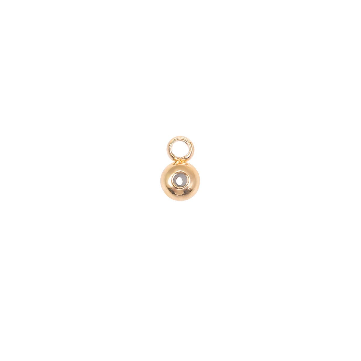 10pcs Round Gold-plated Copper Strap Hanging Glossy Round Bracelet Necklace Adjustment Bead Positioning Spacer Bead: white / 3mm