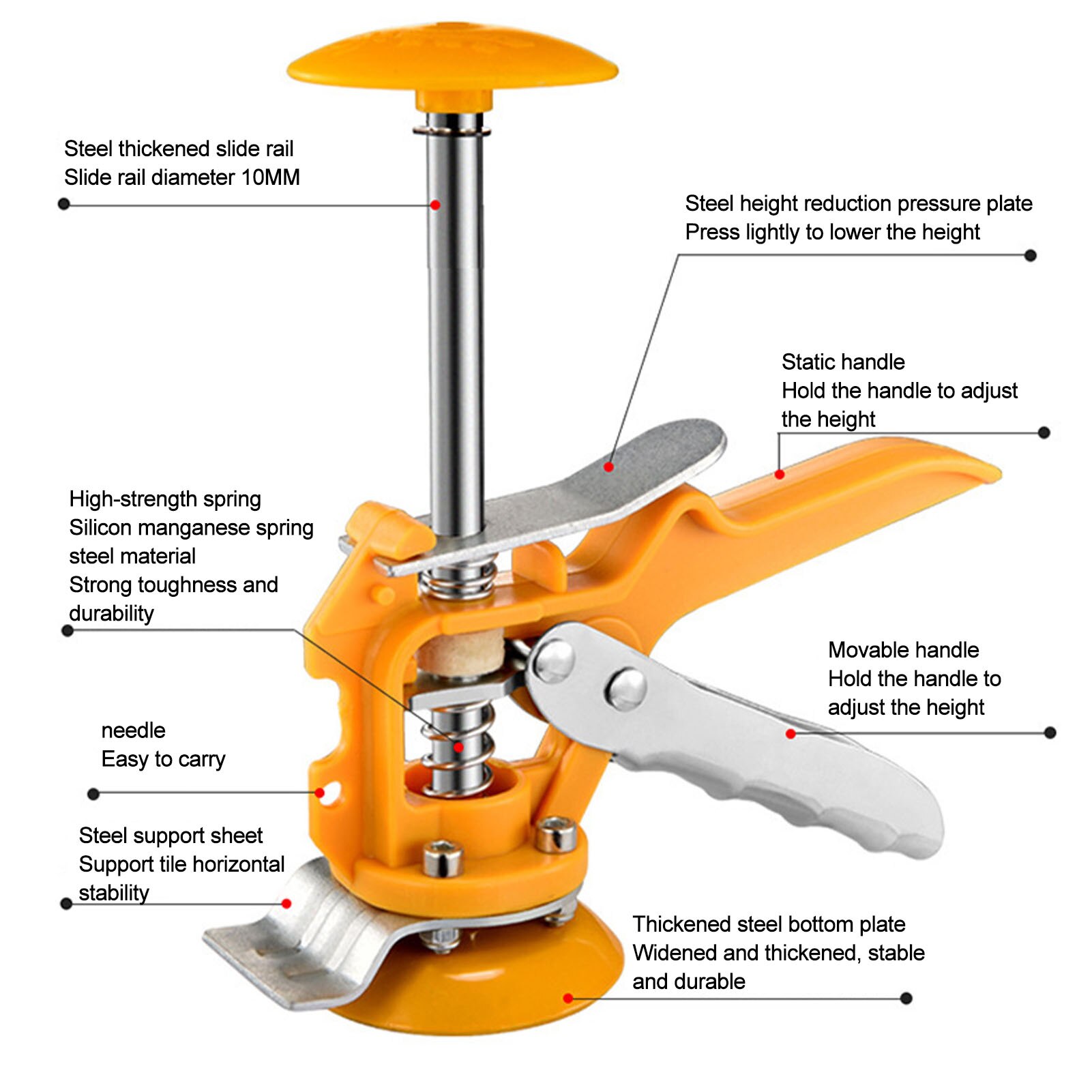 Raise Regulator Tools Tiling Auxiliary Tile Leveling Top Height Device Tile Locator Wall Ceramic Tile Leveling Height Everyone