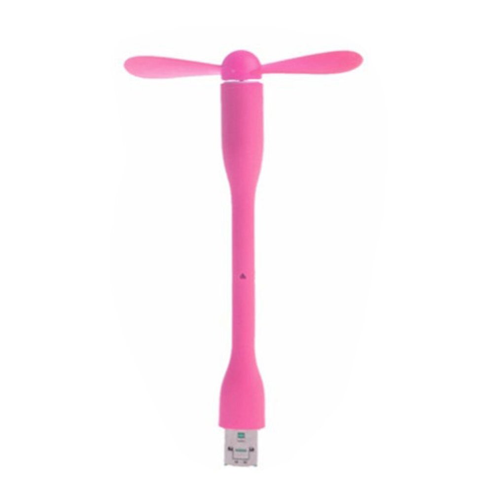 Mini ventilador Usb Flexible, portátil, desmontable, para Pc, Banco de energía, dispositivos Usb: rose red