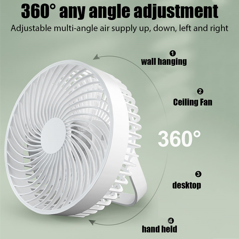 Fans Desktop Mini Wall-mounted Mute 3 Gears Fan Portable Air Cooler USB Dormitory Multi-functional Ceiling Fan Hanging Bathroom