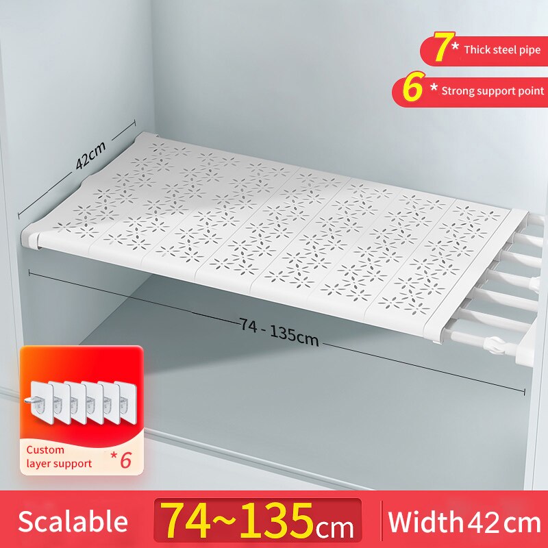 Joybos Opslag Planken Closet Organizer Telescopische Planken Wandmontage Rekken Voor Garderobe Keuken Badkamer Accessoires