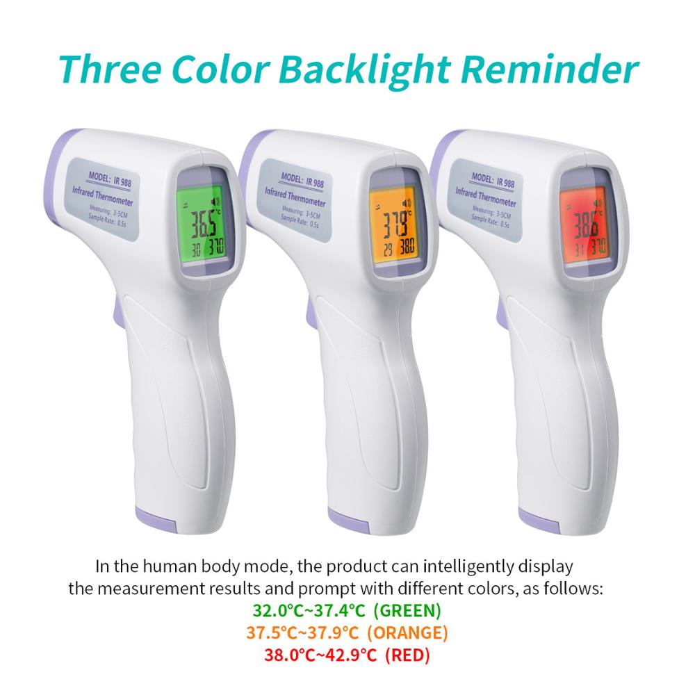 Non-Contact Forehead Thermometer Digital Handheld Infrared Thermometer Object Temperature Gauge High Precision ℃/℉ Switchable: C