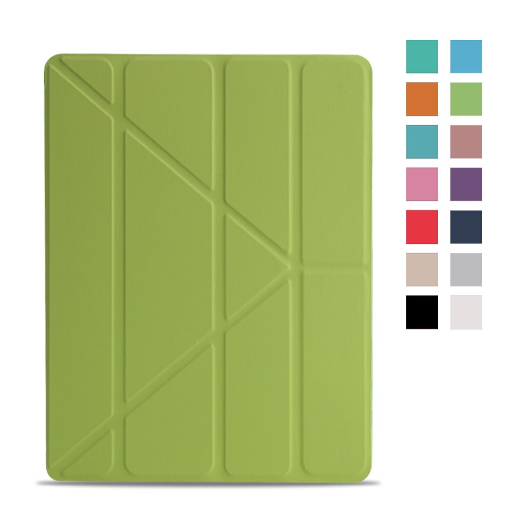 For ipad 9.7 Case Leather Silicone Soft Back Cover Case For ipad 6th Generation Case Smart Cover For ipad 9.7 Case: Green