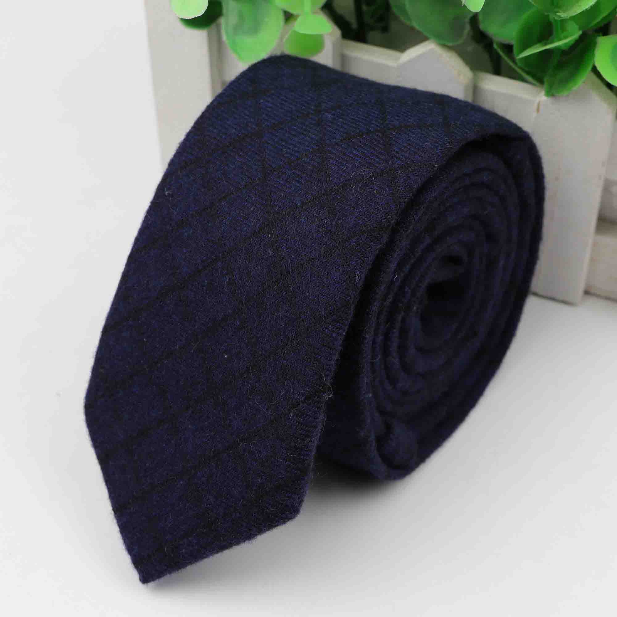 Cravate à carreaux pour hommes, cravate épaisse colorée, costume décontracté, nœuds papillon, coton Slim: 15